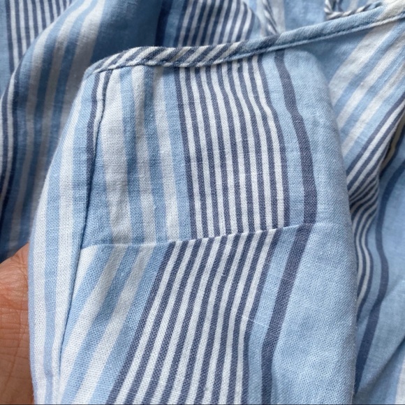 🐟 NEW LOOK BLUE WHITE STRIPE JUNIOR LINEN JUMPSUIT! - Picture 6 of 9